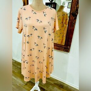 Lucky & Blessed Adorable Unicorn Tunic Top Blouse sz Medium
